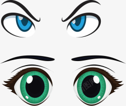 大眼睛美女手绘眼睛卡通眼睛图标高清图片