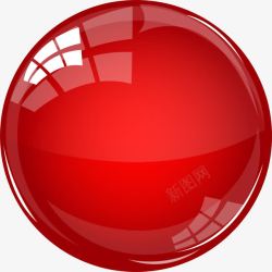 透明玻璃圆球红色闪耀彩球高清图片