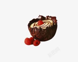 草莓塔巧克力蛋糕高清图片