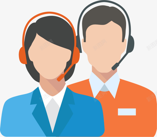 接听电话的男女客服png免抠素材_88icon https://88icon.com 人工客服 在线客服图标 客服人员 客服工作者 戴着耳机 接听电话 服务人员 激情男女 男女客服