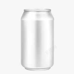 柱形罐头空白包装盒灰色易拉罐包装空白模板矢量图高清图片