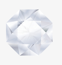 水晶三维图形卡通白色透明水晶矢量图高清图片