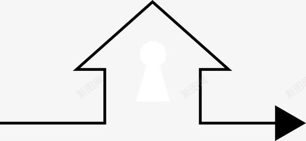 柔和线条房子线条图标图标