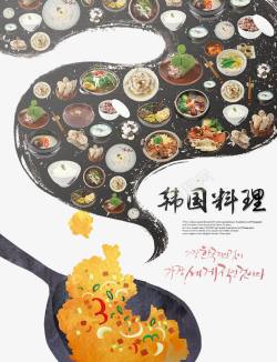 开业展架韩国料理高清图片