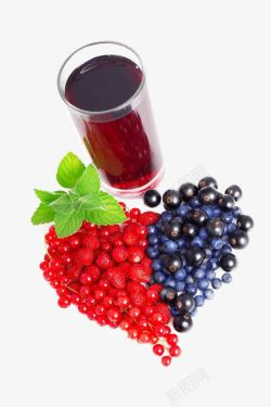蓝莓蔓越莓果汁素材