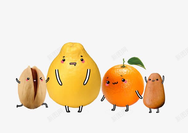 卡通水果坚果小人png免抠素材_88icon https://88icon.com 卡通 柚 柚子 柚子卡通 橙子 水果 蔬果 香甜