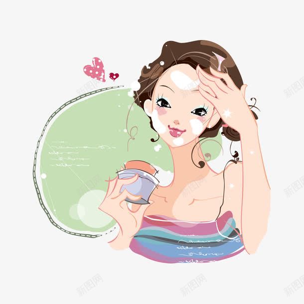 在化妆的女孩png免抠素材_88icon https://88icon.com 人物 卡通 卡通化妆女孩 卡通漫画 卡通设计 女孩人物设计 妇女女性 广告设计 手绘 插画 时尚 矢量AI 美妆 美少女 花纹 设计 韩国