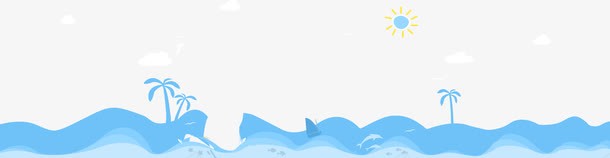 夏天海报元素png免抠素材_88icon https://88icon.com 云 卡通 太阳 蓝色