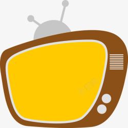 老式家电电视机卡通图标高清图片