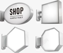 广告灯箱矢量图素材