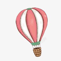 一个热气球手绘热气球高清图片