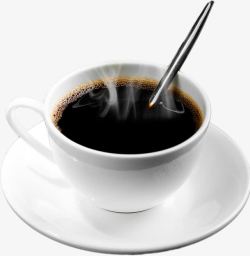 咖啡豆研磨香浓黑咖啡高清图片