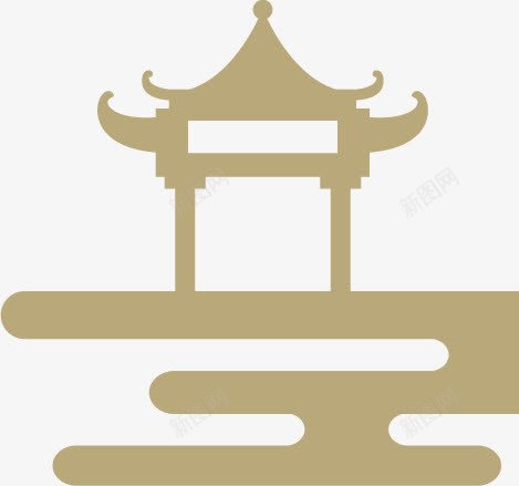 手绘公园亭子png免抠素材_88icon https://88icon.com 亭子 公园 复古 手绘