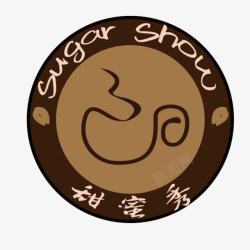 简洁形状圆形甜蜜牛奶咖啡厅logo图标高清图片