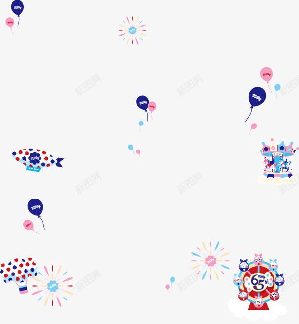 气球烟花卡通图形png免抠素材_88icon https://88icon.com 卡通 图形 气球 烟花