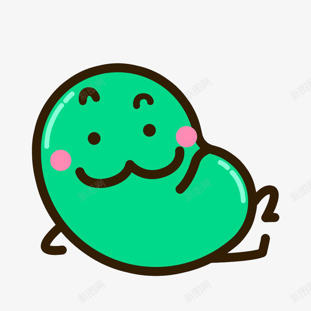 卡通绿色豆豆png免抠素材_88icon https://88icon.com 卡通大豆 卡通形象 卡通蔬菜 卡通豆豆 卡通黄豆 大豆 绿豆 豆子 黄豆