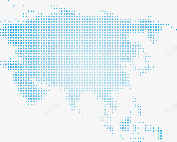 蓝色波点亚洲地图矢量图ai免抠素材_88icon https://88icon.com 亚洲 亚洲地图 地图 波点地图 矢量png 蓝色波点 矢量图