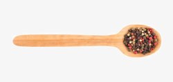 饭勺木制品木勺与调味作料高清图片