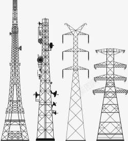 巴黎铁塔高压电力设备高清图片
