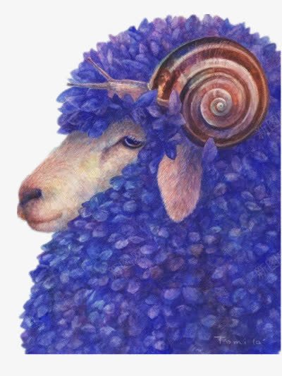 可爱的小绵羊png免抠素材_88icon https://88icon.com 插画 绵阳 蓝色 装饰
