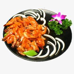 矢量泰国菜洋葱大虾菜高清图片