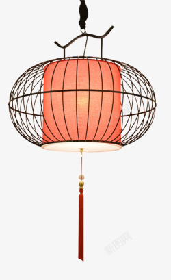 新中式创意鸟笼灯素材