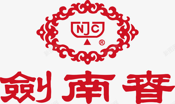 矢量坐标标识剑南春logo图标图标