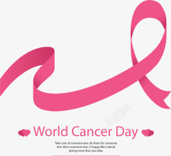 乳腺癌粉红丝带粉红色飘逸的丝带高清图片
