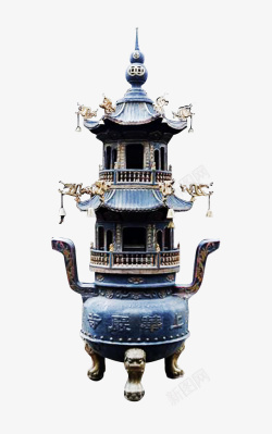 山西旅游文化拍摄宣传庙宇香炉免素材