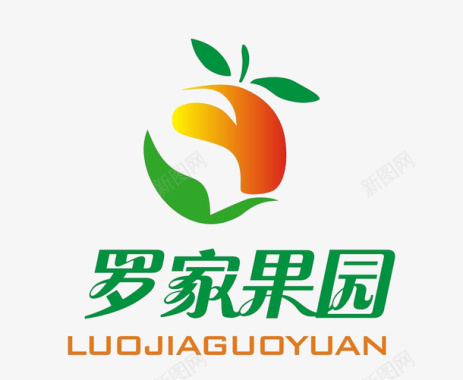 水果背景罗家果园logo图标图标