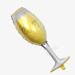 香槟酒产品香槟酒杯铝膜气球高清图片