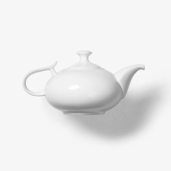 瓷器茶具白色茶壶餐具高清图片