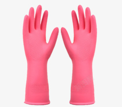 粉色手套清洁擦拭手套高清图片