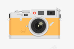 拍立得照相机卡通黄色照相机图标psd源文件高清图片