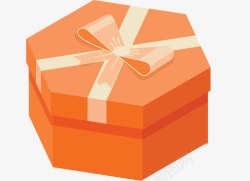 橙色礼盒橙色手绘礼盒高清图片