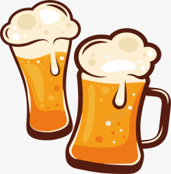 创意啤酒杯卡通啤酒矢量图高清图片