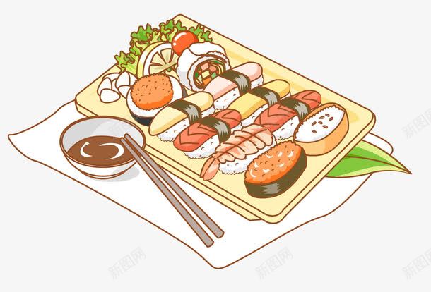 手绘日本寿司png免抠素材_88icon https://88icon.com 吃食 寿司 日式料理 简约手绘 美食 美食涂鸦 食物