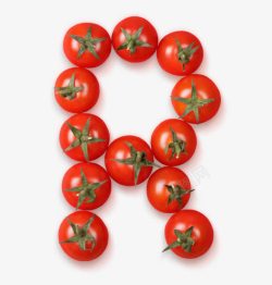 番茄英文字母r素材