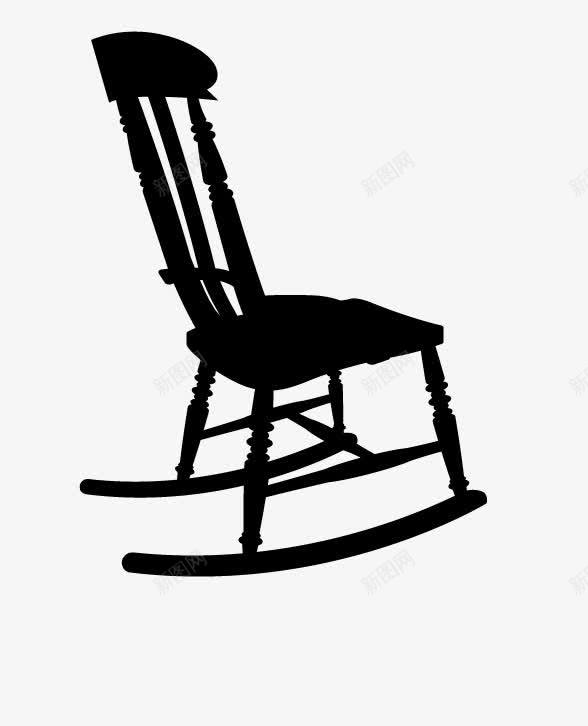 黑色剪影png免抠素材_88icon https://88icon.com 剪影 卡通 家具 家居 椅子 黑色