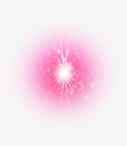 粉色星光放射光线效果元素素材