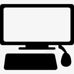 电脑键盘背景显示器键盘和鼠标的图标高清图片