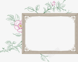 创意边框手绘花卉边框矢量图素材