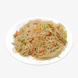 碎肉米线产品实物传统美食炒米线高清图片