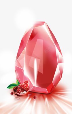 粉色的宝石唯美红石榴红妆品海报背景模板高清图片