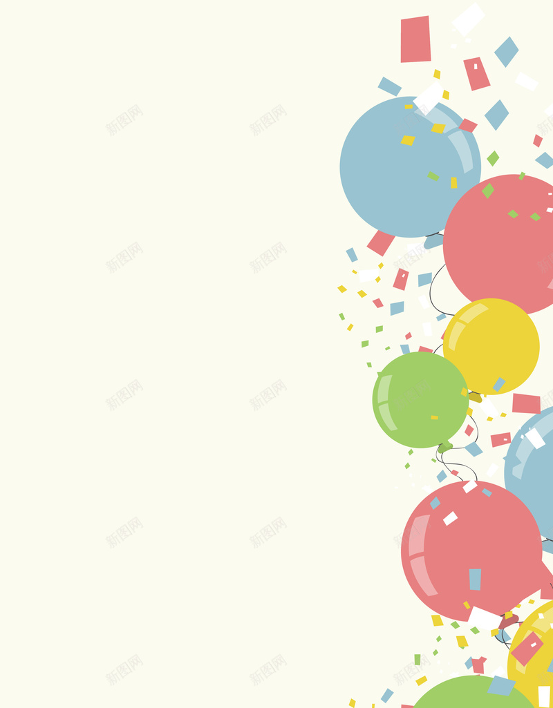 手绘彩色气球生日主题背景矢量图ai设计背景_88icon https://88icon.com 彩色气球 手绘 海报 生日主题 背景 矢量图