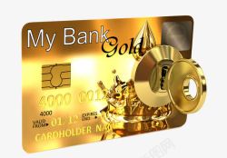 金融vip金色信用卡高清图片