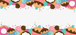 嘉年华卡通背景61儿童节卡通糖果冰淇淋边框高清图片