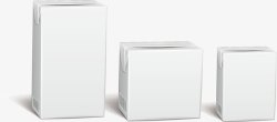 白色的立方体产品包装矢量图高清图片