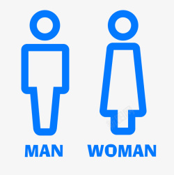 厕所指示牌卫生间男女线框图标高清图片