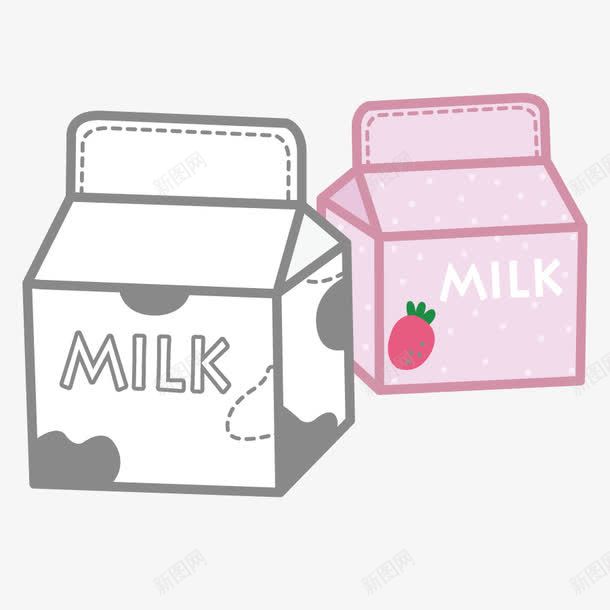 牛奶盒子png免抠素材_88icon https://88icon.com 产品包装 外包装 容器 形状 纸盒